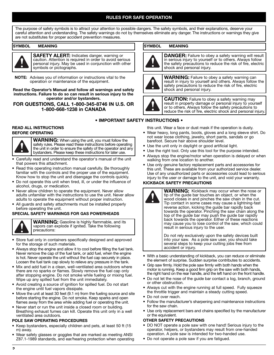 MTD PS720r User Manual | Page 2 / 40