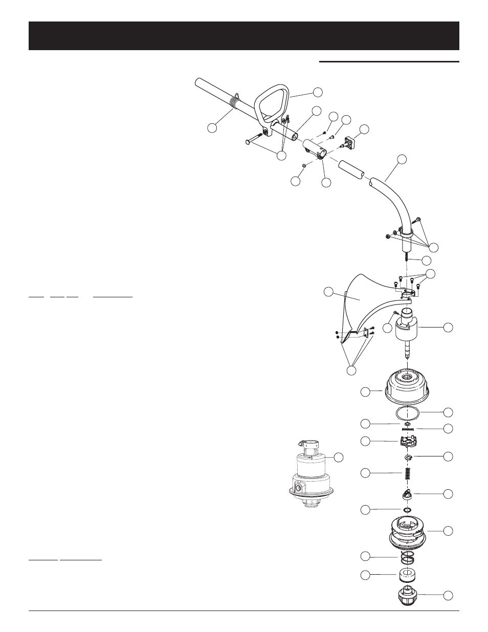 Parts list | MTD YM132 User Manual | Page 55 / 56