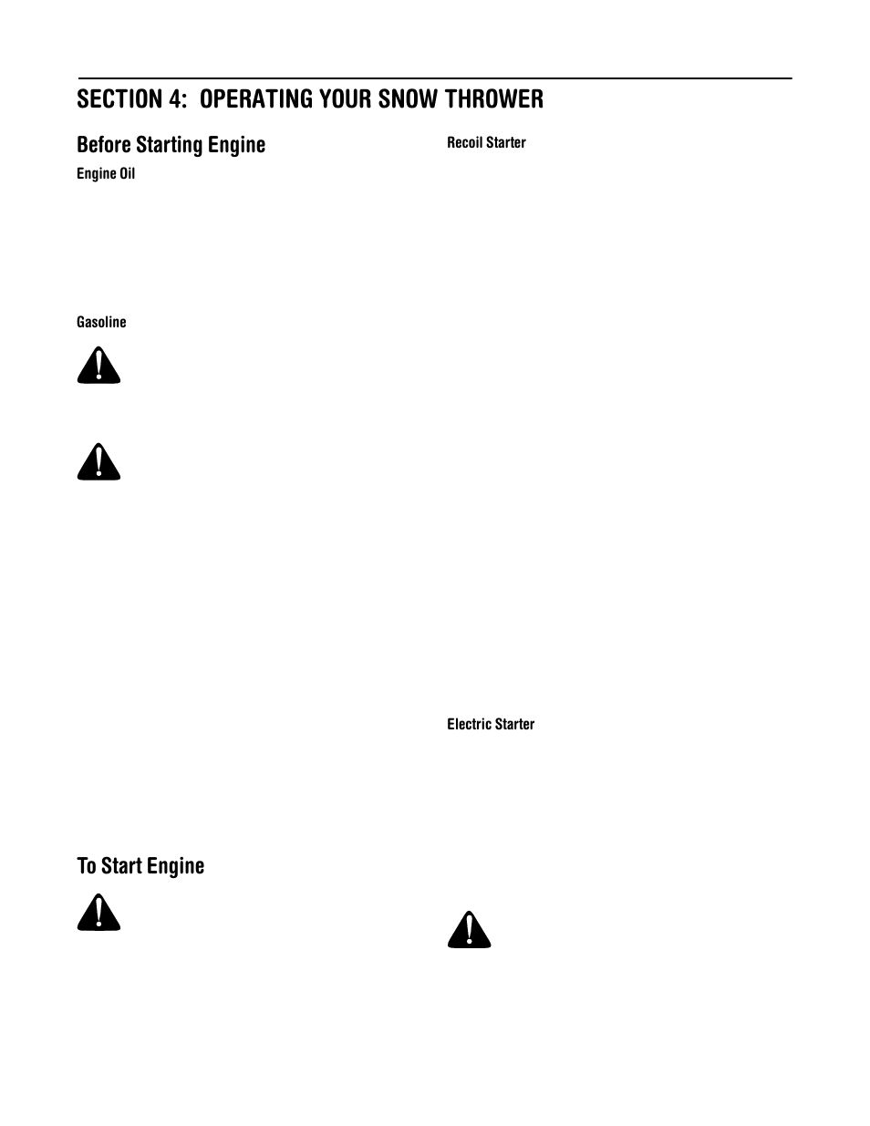 Before starting engine | MTD 380 User Manual | Page 8 / 20