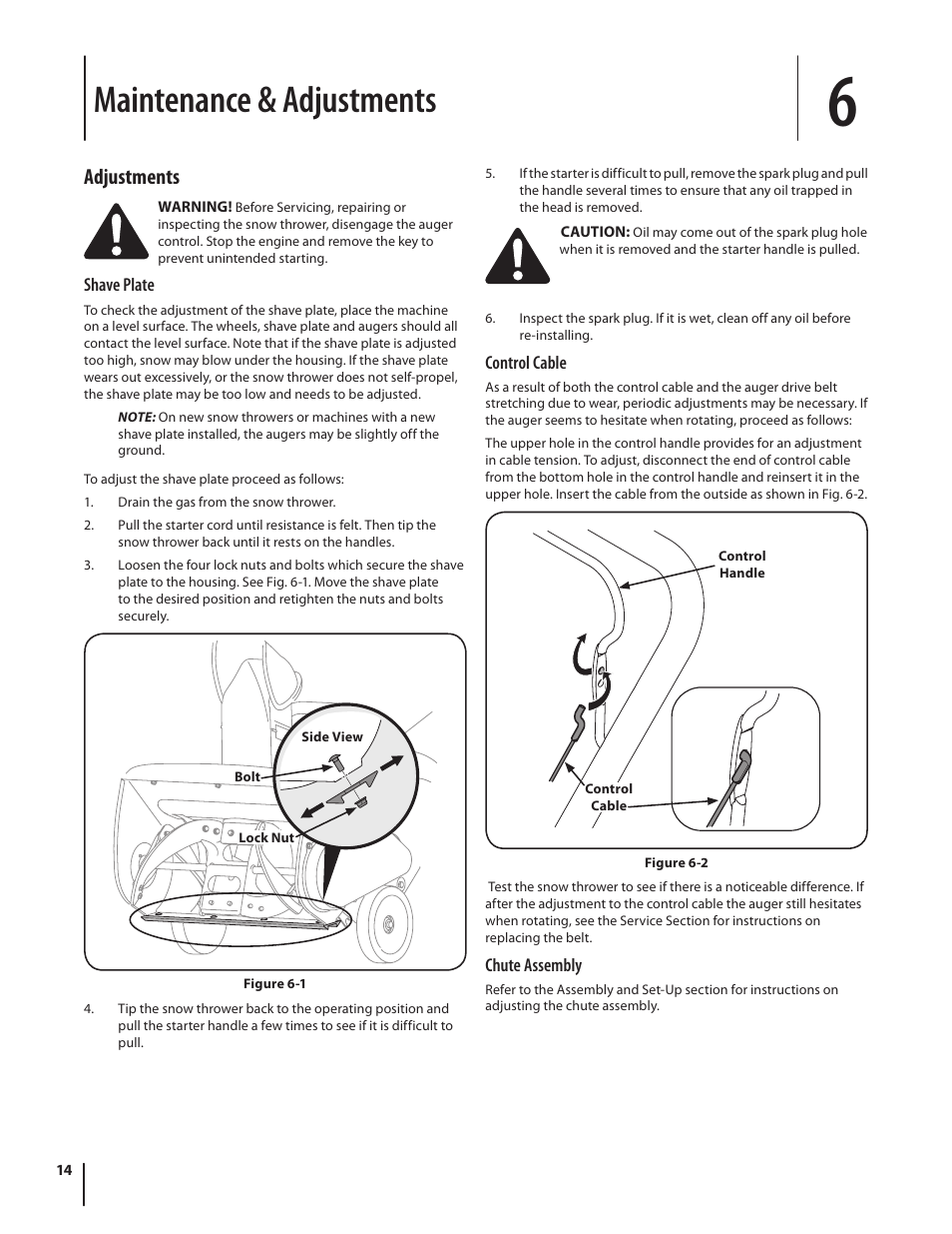 Maintenance & adjustments, Adjustments | MTD 2N1 User Manual | Page 14 / 28