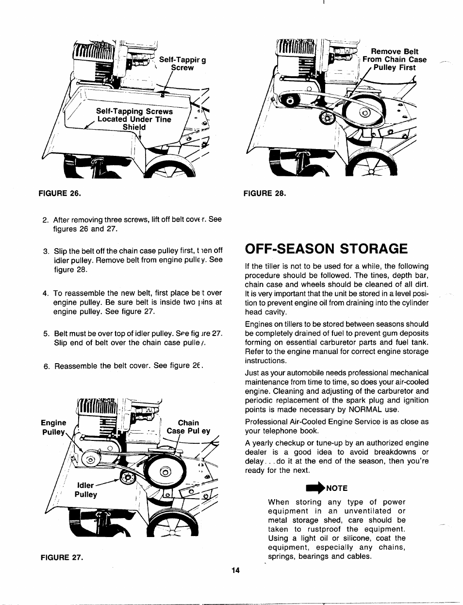 Off-season storage | MTD 217-310-000 User Manual | Page 14 / 20