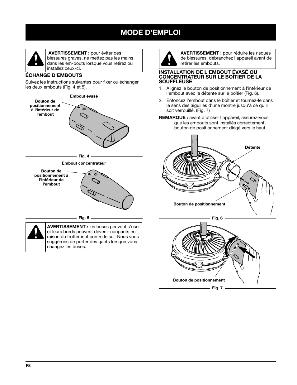 Mode d'emploi | MTD TBTB User Manual | Page 20 / 36