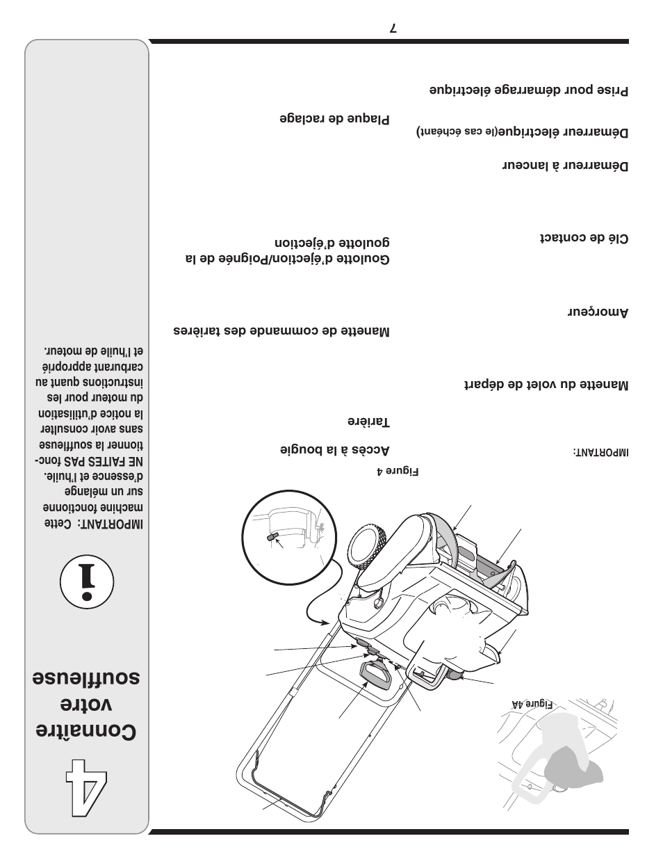 Connaître votre souffleuse | MTD Single-Stage Snow Thrower User Manual | Page 26 / 32
