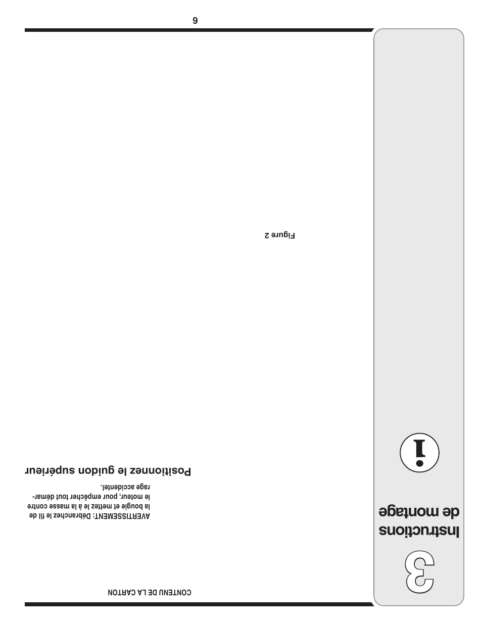 Ins tru ctio ns de mon tag e, Positionnez le guidon supérieur | MTD Single-Stage Snow Thrower User Manual | Page 27 / 32