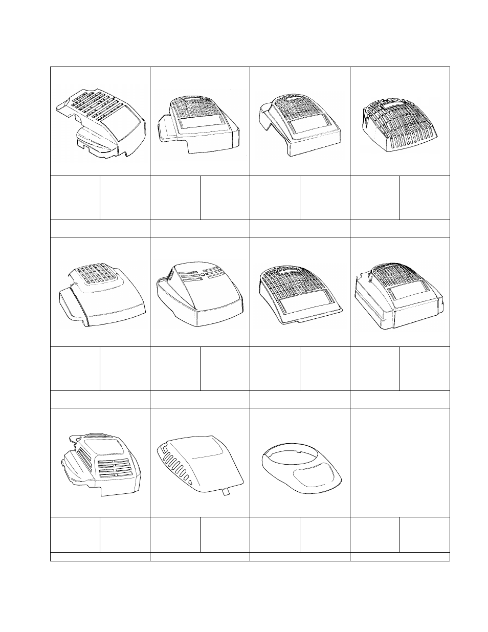 Shroud chart | MTD 260 User Manual | Page 17 / 24