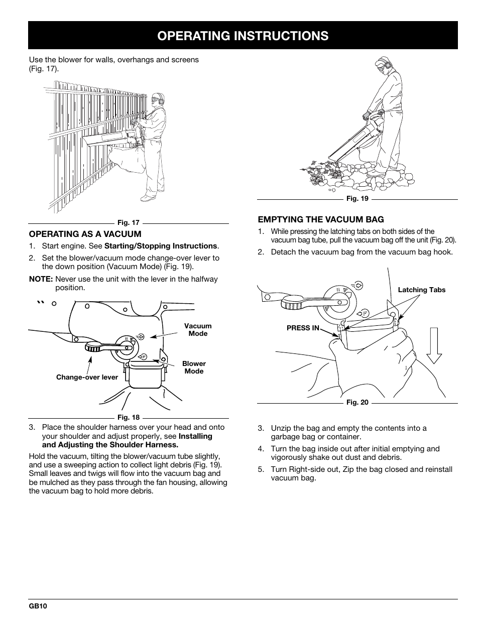 Operating instructions | MTD BV3100 User Manual | Page 10 / 88