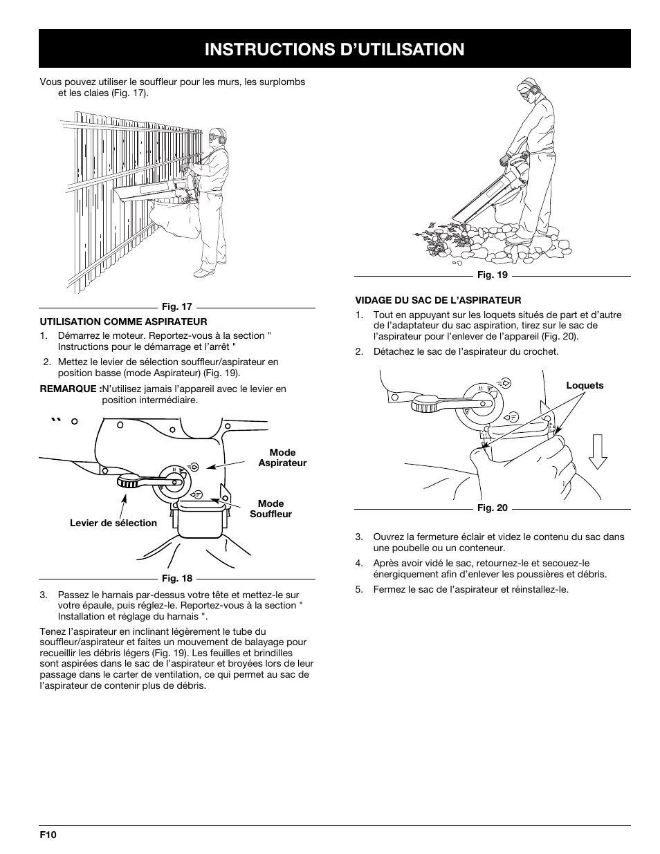 Instructions d’utilisation | MTD BV3100 User Manual | Page 24 / 88