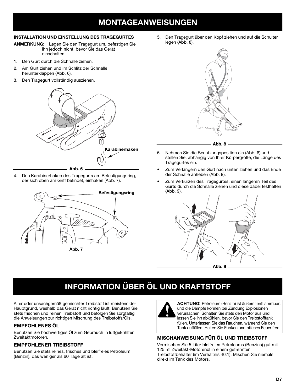 MTD BV3100 User Manual | Page 35 / 88