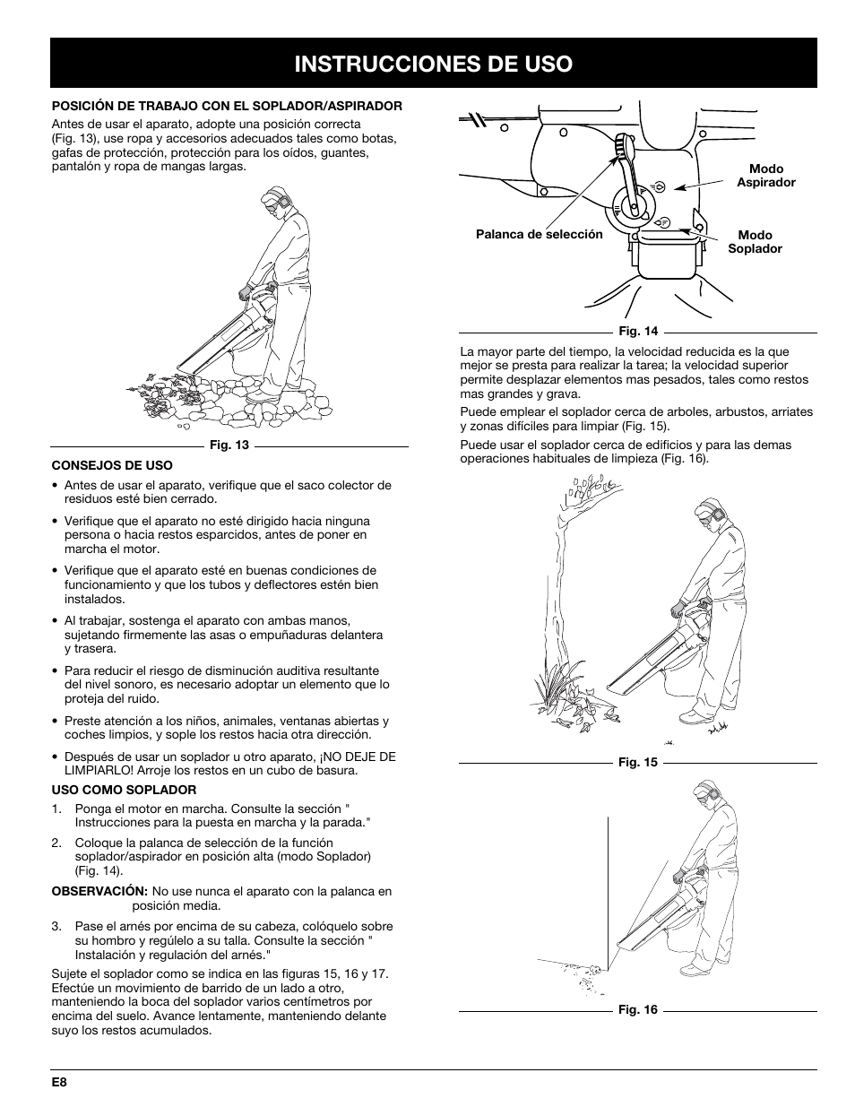 Instrucciones de uso | MTD BV3100 User Manual | Page 78 / 88
