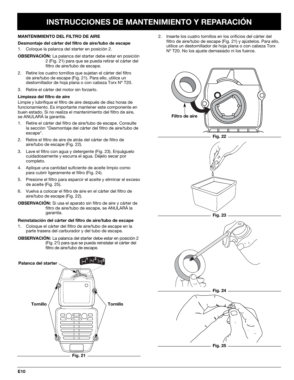 Instrucciones de mantenimiento y reparación | MTD BV3100 User Manual | Page 80 / 88