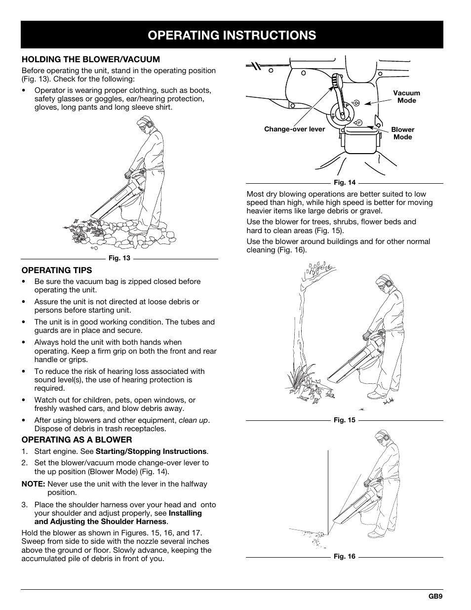 Operating instructions | MTD BV3100 User Manual | Page 9 / 88