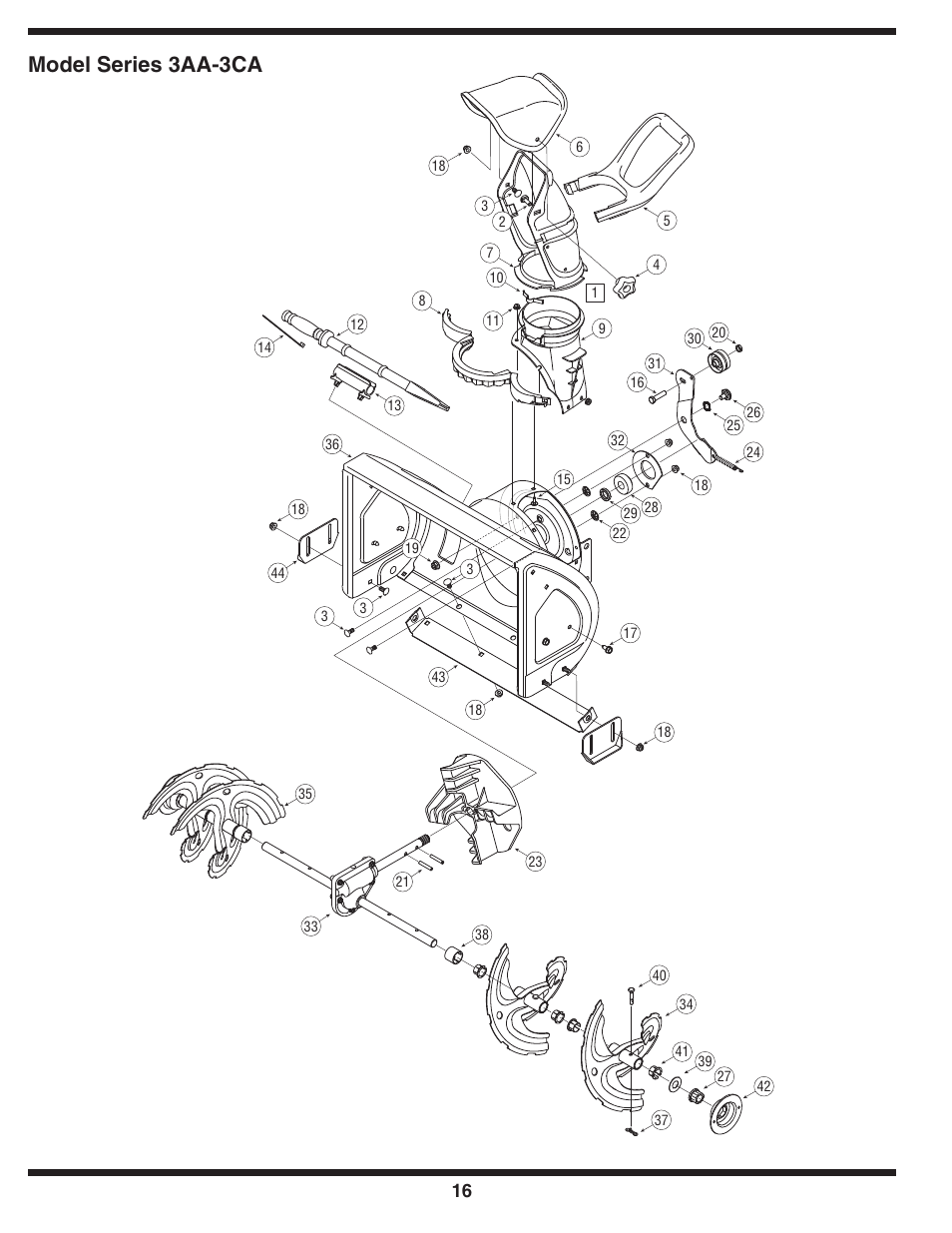 Model series 3aa-3ca | MTD 3AA & 3CA User Manual | Page 16 / 20