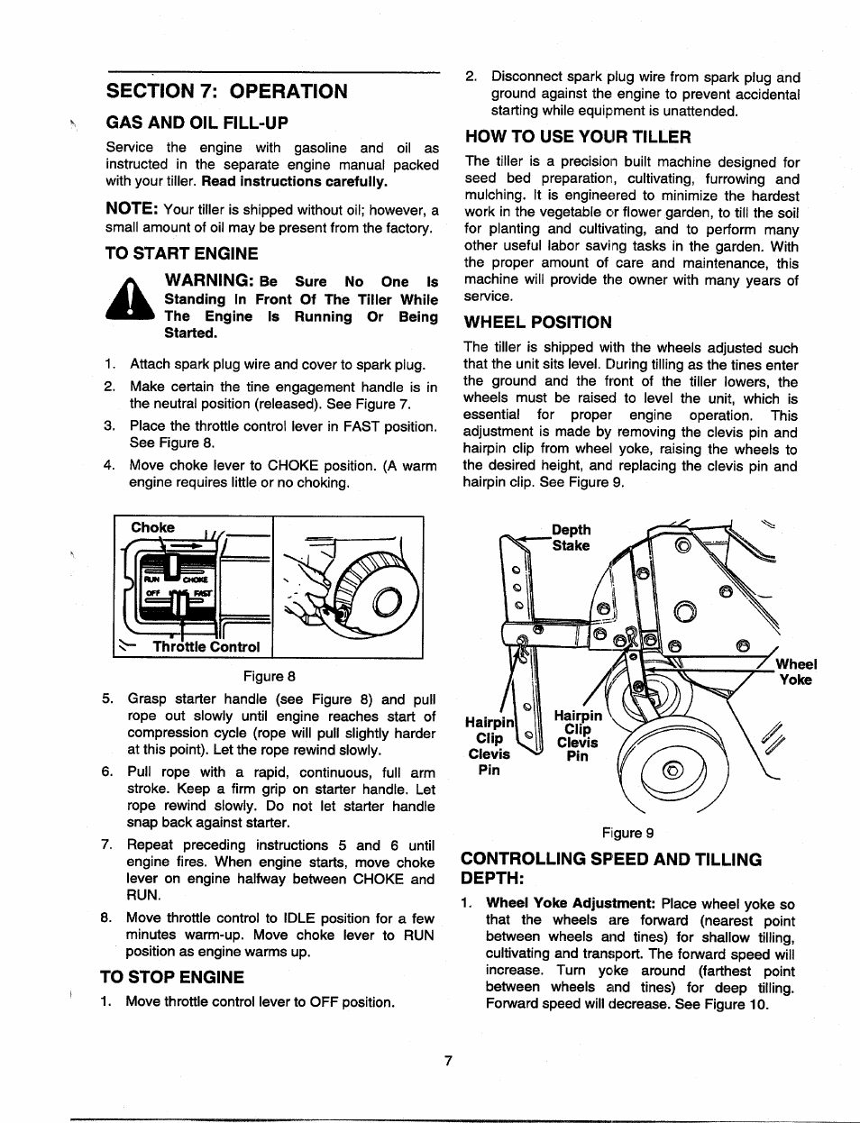 Section?: operation, Hairpin | MTD 21A-340-100 User Manual | Page 7 / 20