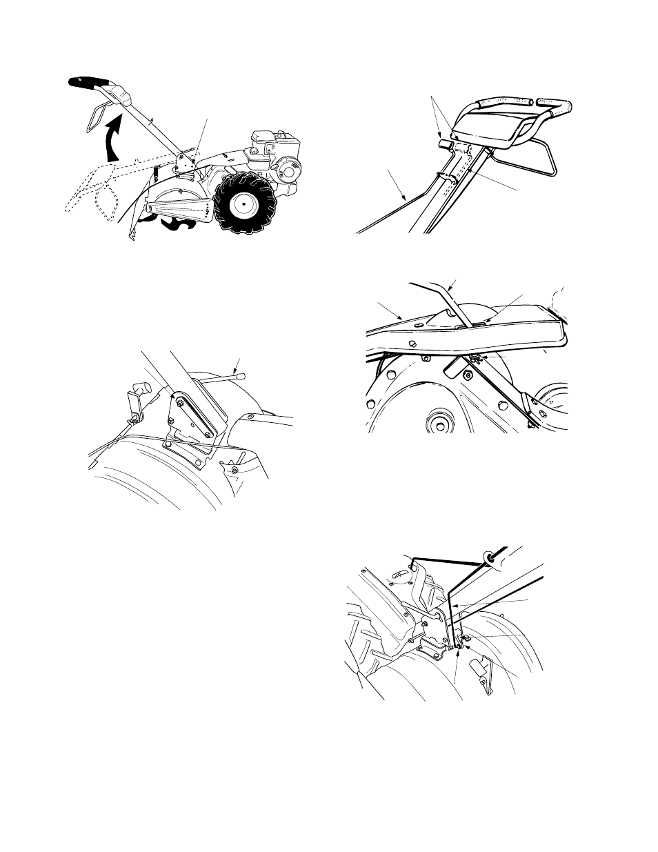 Attaching the gear shift rod, Attaching the handle adjustment rod | MTD 410 Thru 420 User Manual | Page 6 / 21