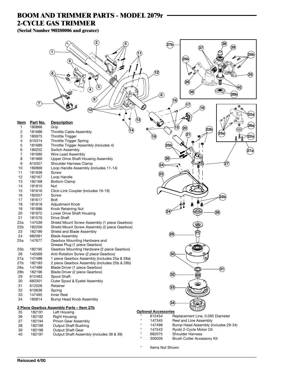 MTD 2079r User Manual | Page 2 / 2