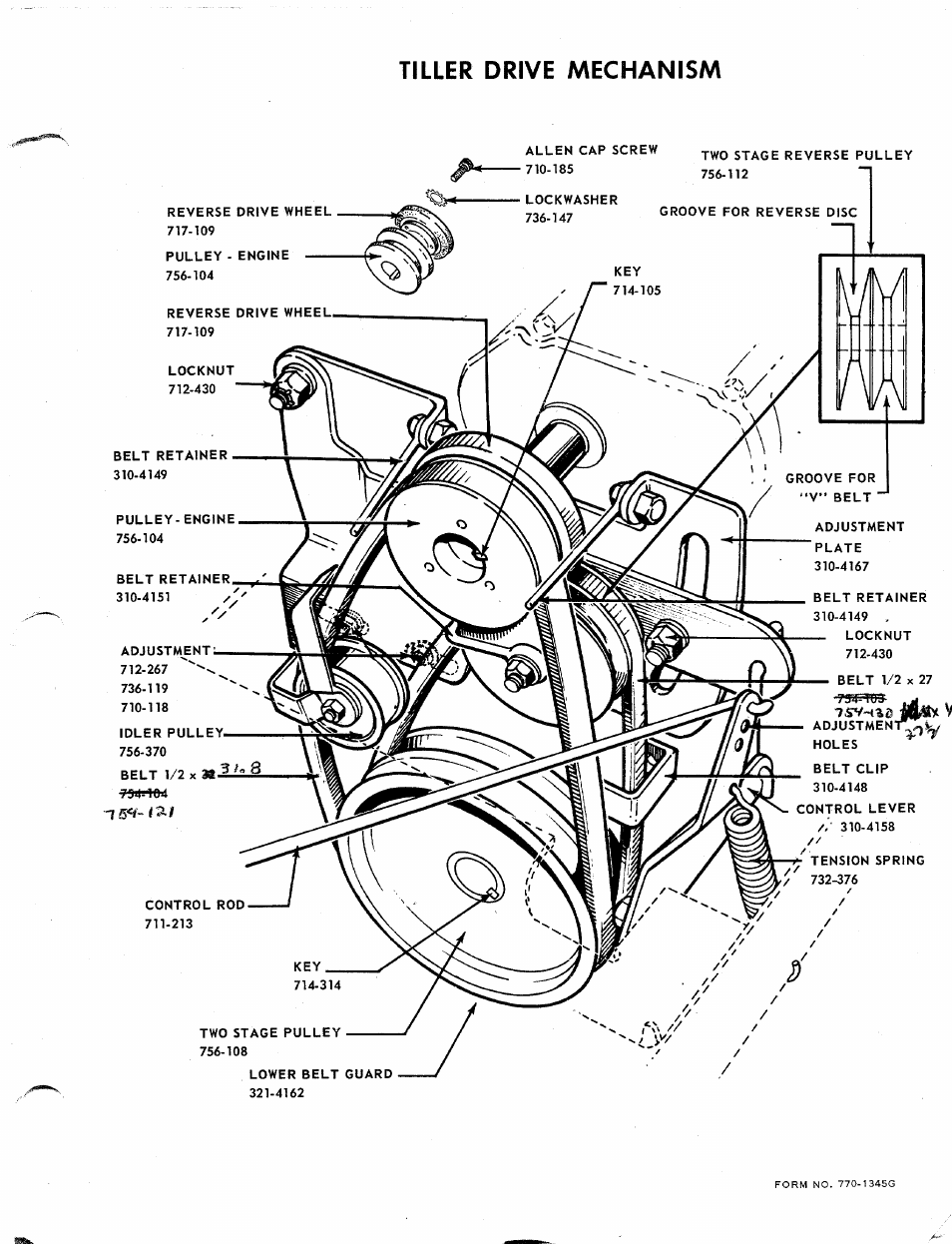 Tiller drive mechanism, Tætv-tîd ms | MTD 218-360 User Manual | Page 7 / 8