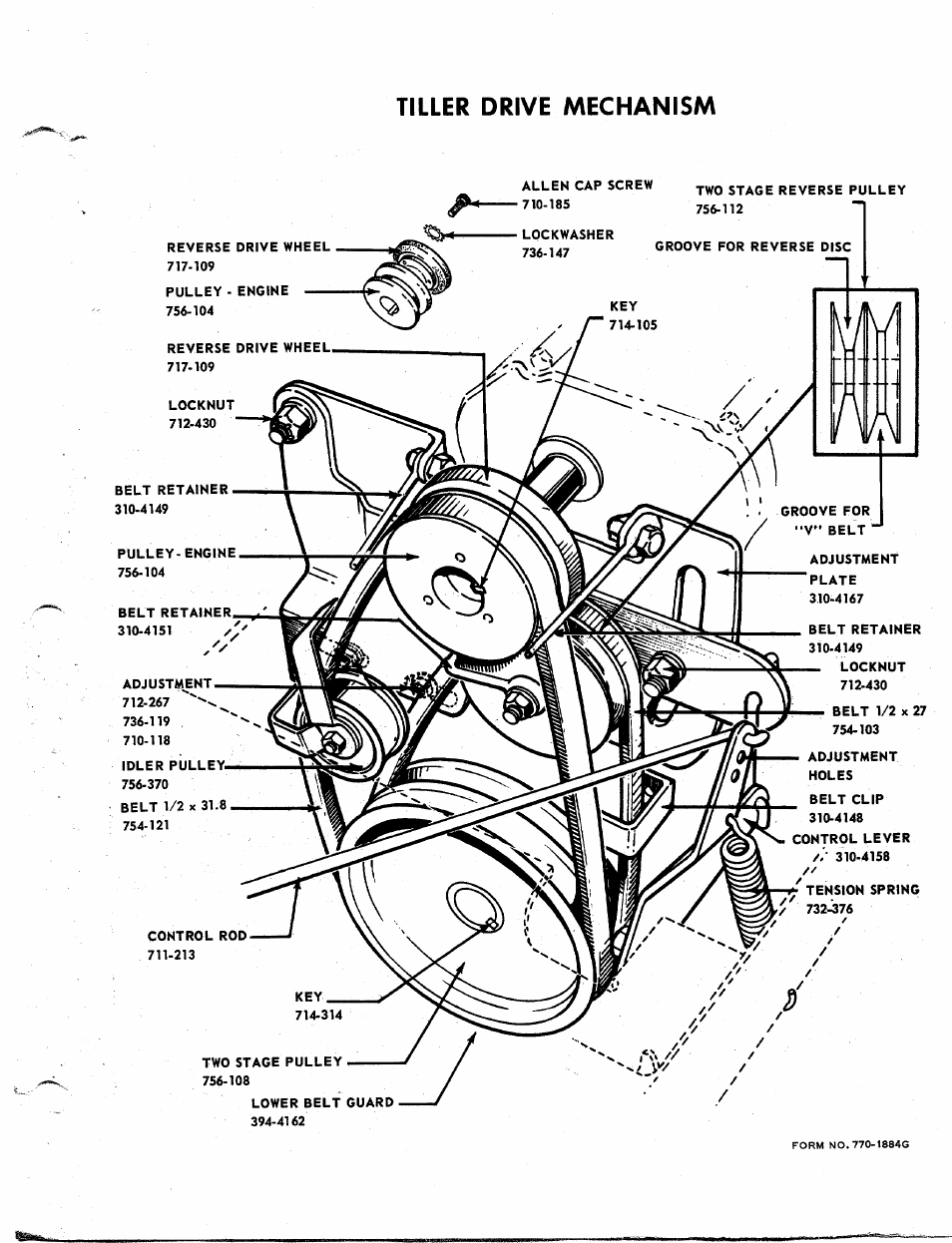 Tiller drive mechanism | MTD 219-360 User Manual | Page 5 / 8