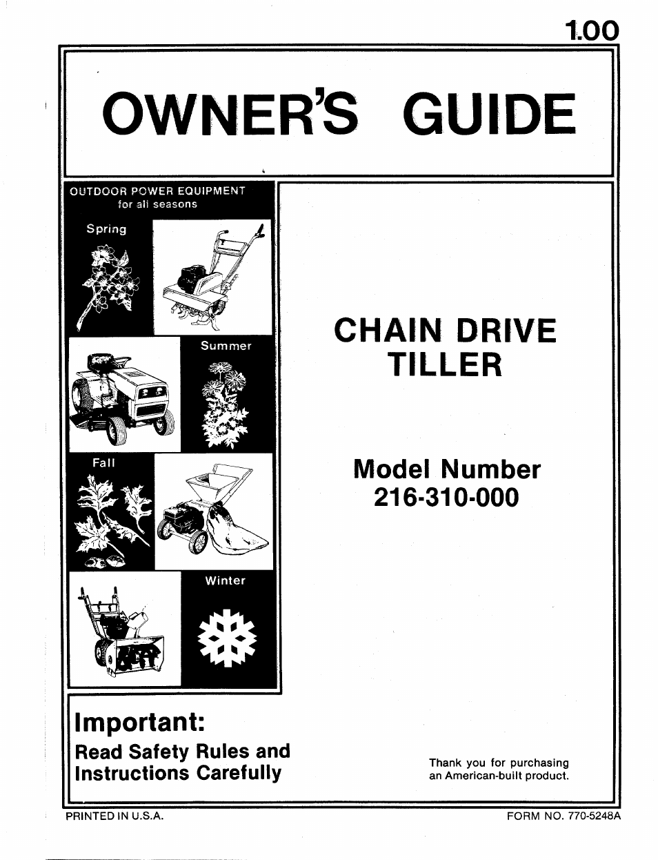 MTD 216-310-000 User Manual | 21 pages