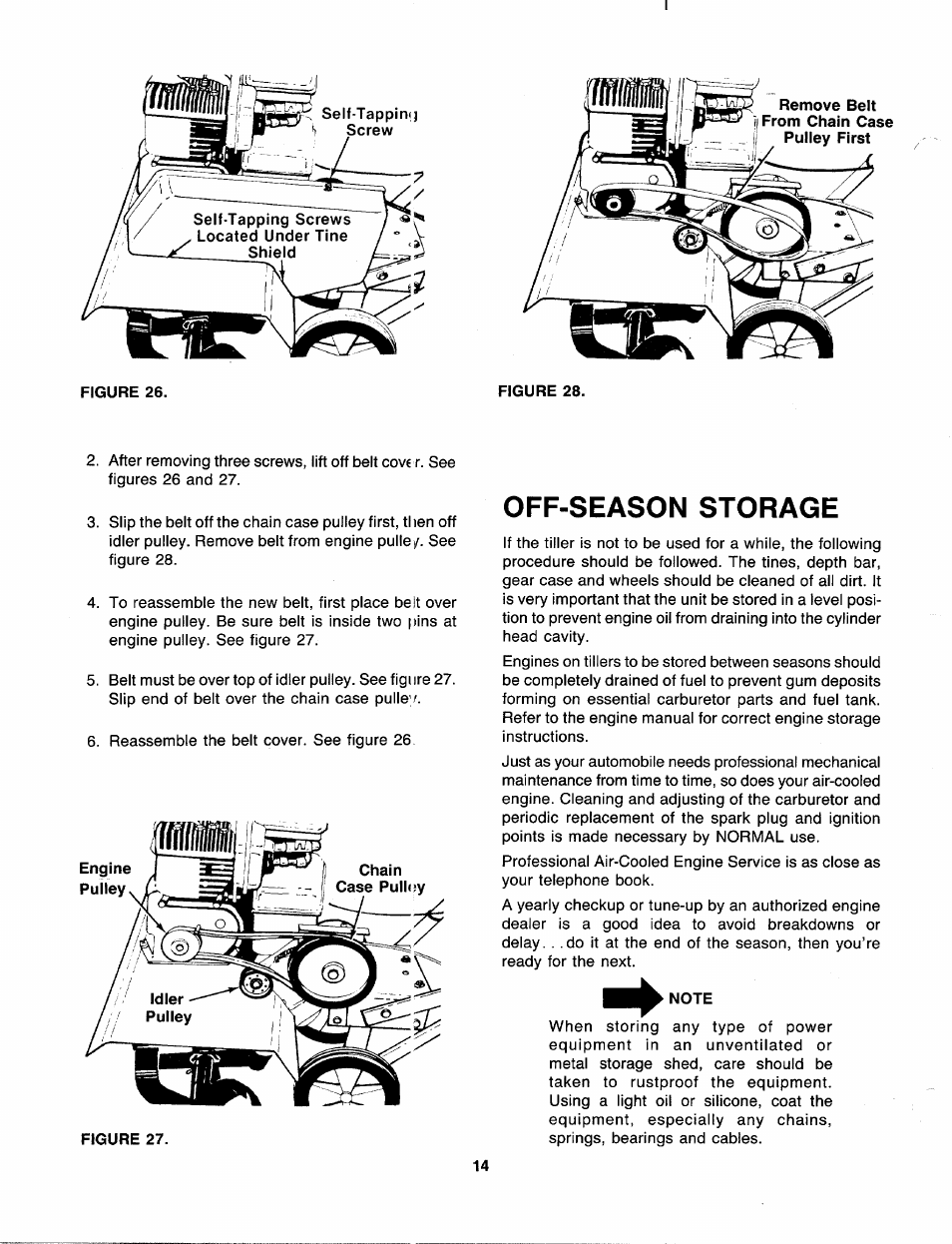 Off-season storage | MTD 216-310-000 User Manual | Page 14 / 21