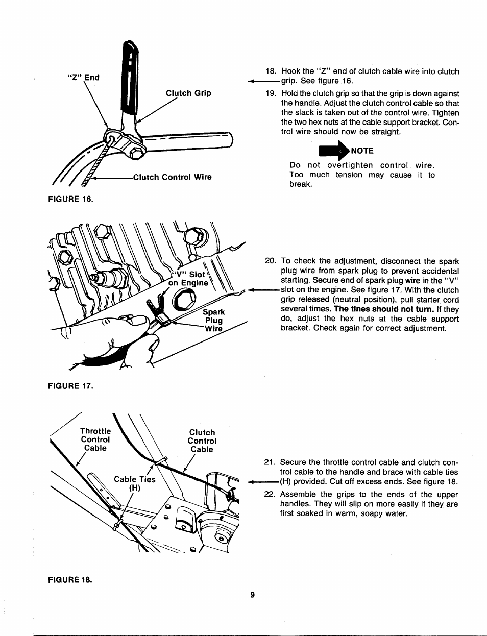 Note | MTD 216-310-000 User Manual | Page 9 / 21