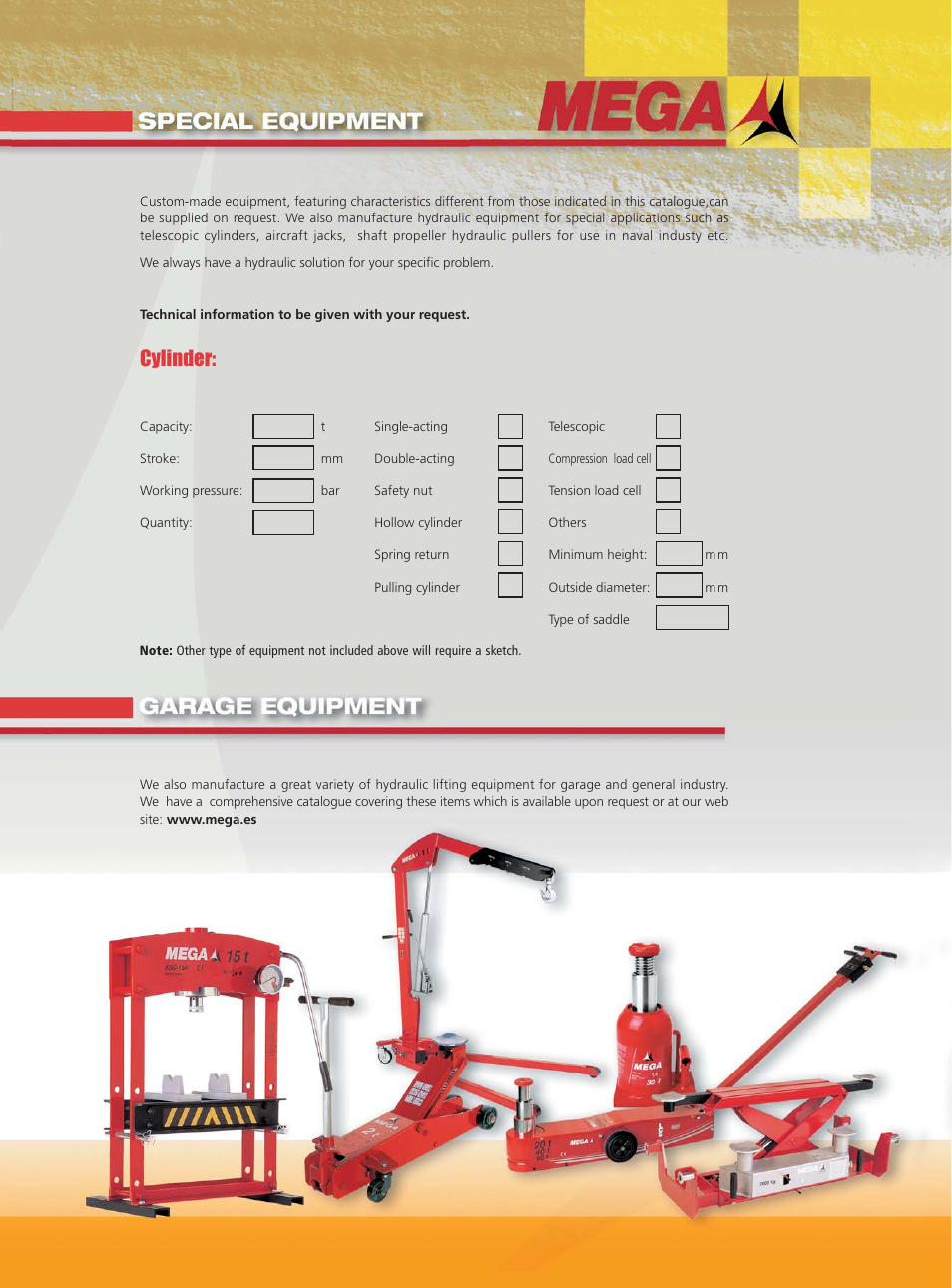 Cylinder | Mega System Tech A-5507-H User Manual | Page 22 / 22