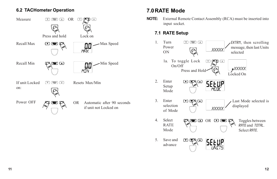 0 rate mode | Monarch Instrument PLT200 User Manual | Page 14 / 14