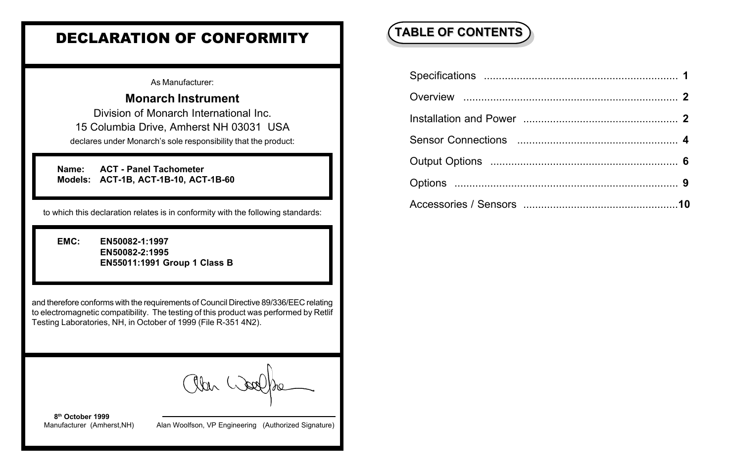 Monarch Instrument ACT-1B-60 User Manual | Page 3 / 8