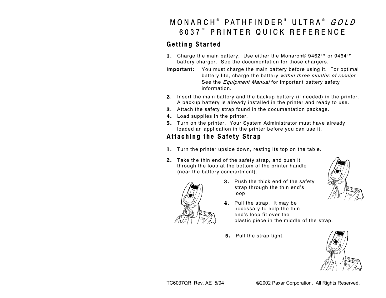 Monarch Instrument 6037 User Manual | 8 pages