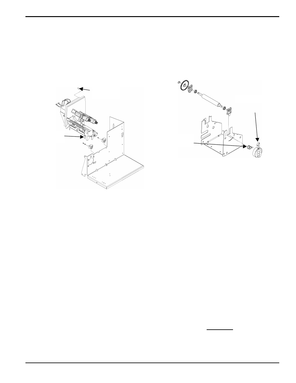 Feed assembly, Print assembly removal, Latch fascia removal | Warning, Platen module removal | Monarch Instrument 9830TM User Manual | Page 38 / 77