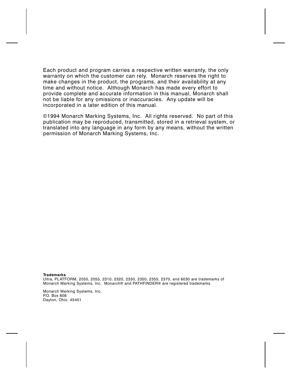 Monarch Instrument PATHFINDER Ultra 6030TM User Manual | Page 2 / 12