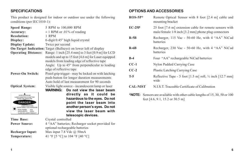 Monarch Instrument Phasar-Tach-R User Manual | Page 4 / 6