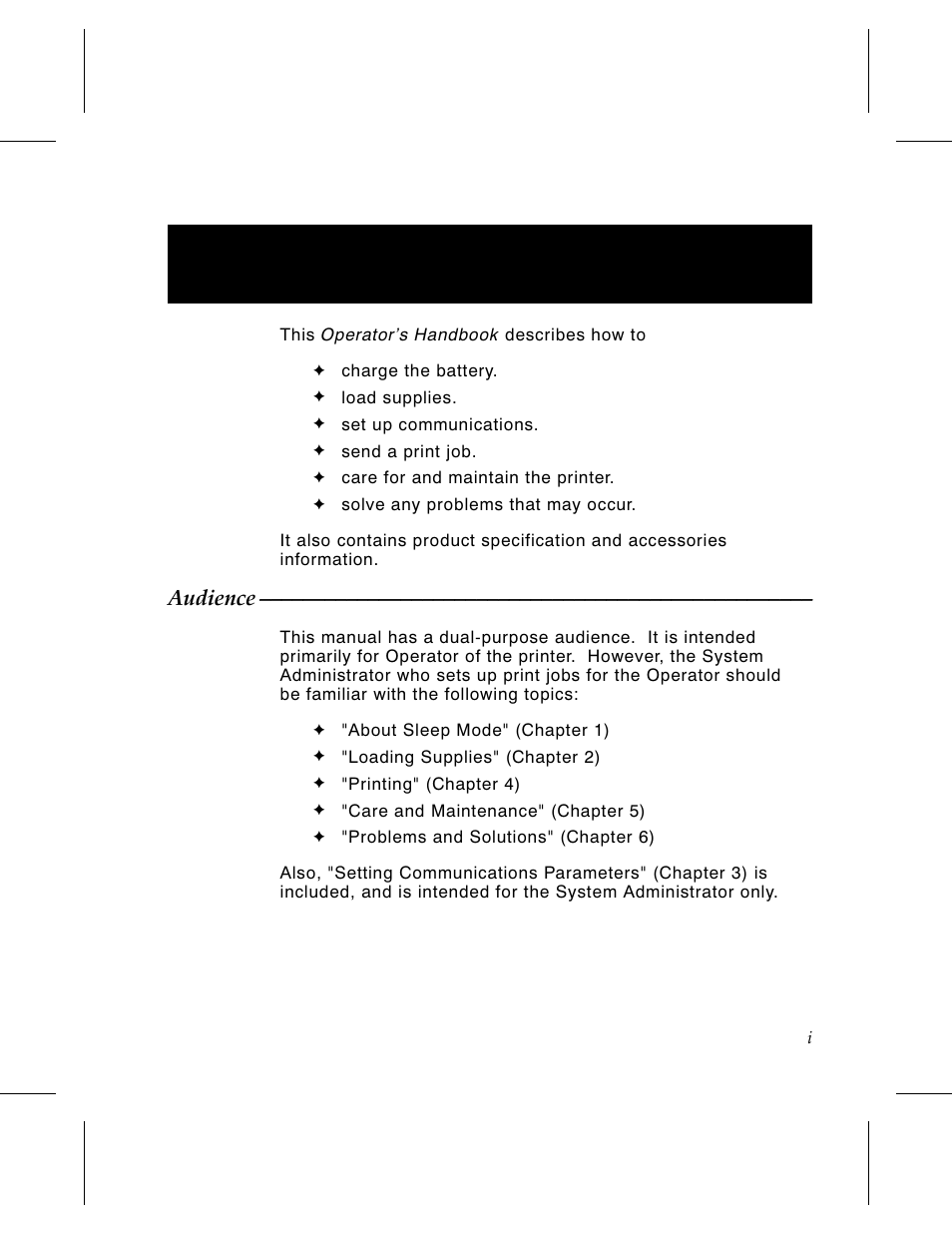 Preface, Audience | Monarch Instrument Paxar 9450 User Manual | Page 3 / 52