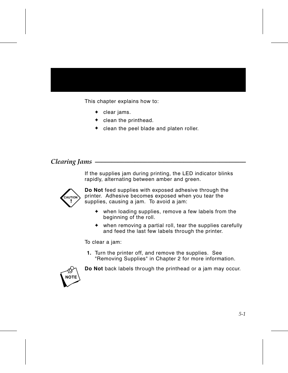 Chapter 5. care and maintenance | Monarch Instrument Paxar 9450 User Manual | Page 31 / 52