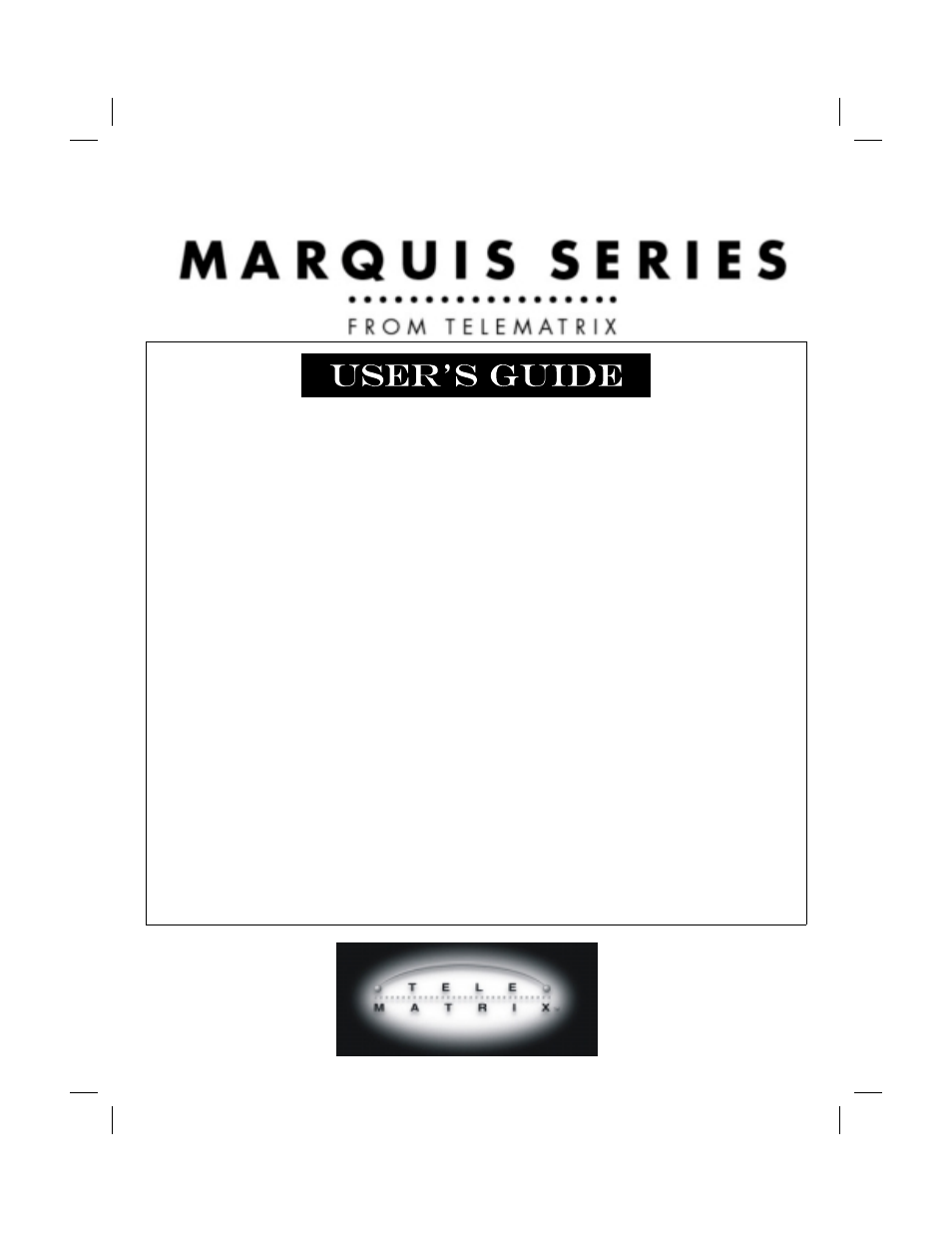 Marquis 9002MWD User Manual | 38 pages