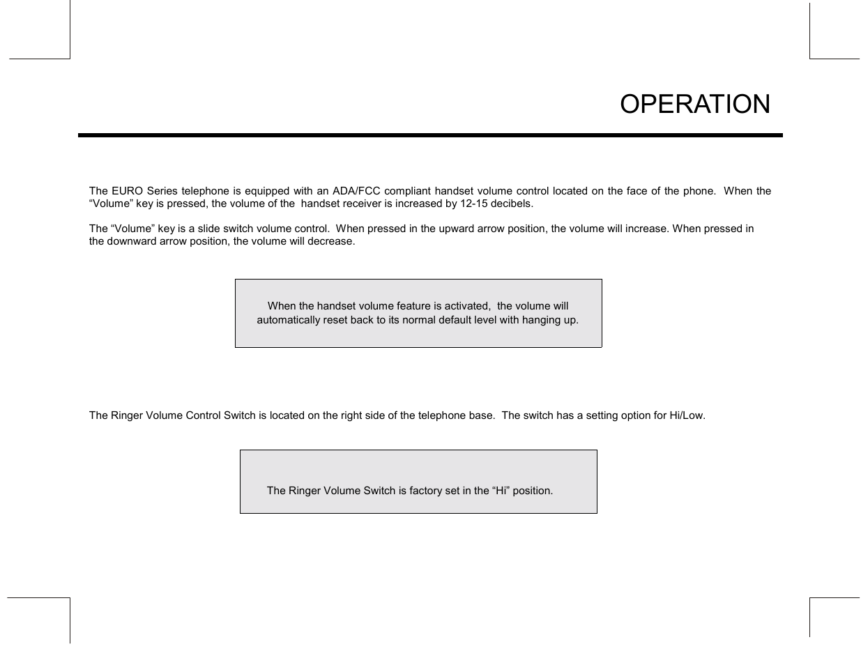 Operation | Marquis MW10 User Manual | Page 19 / 23