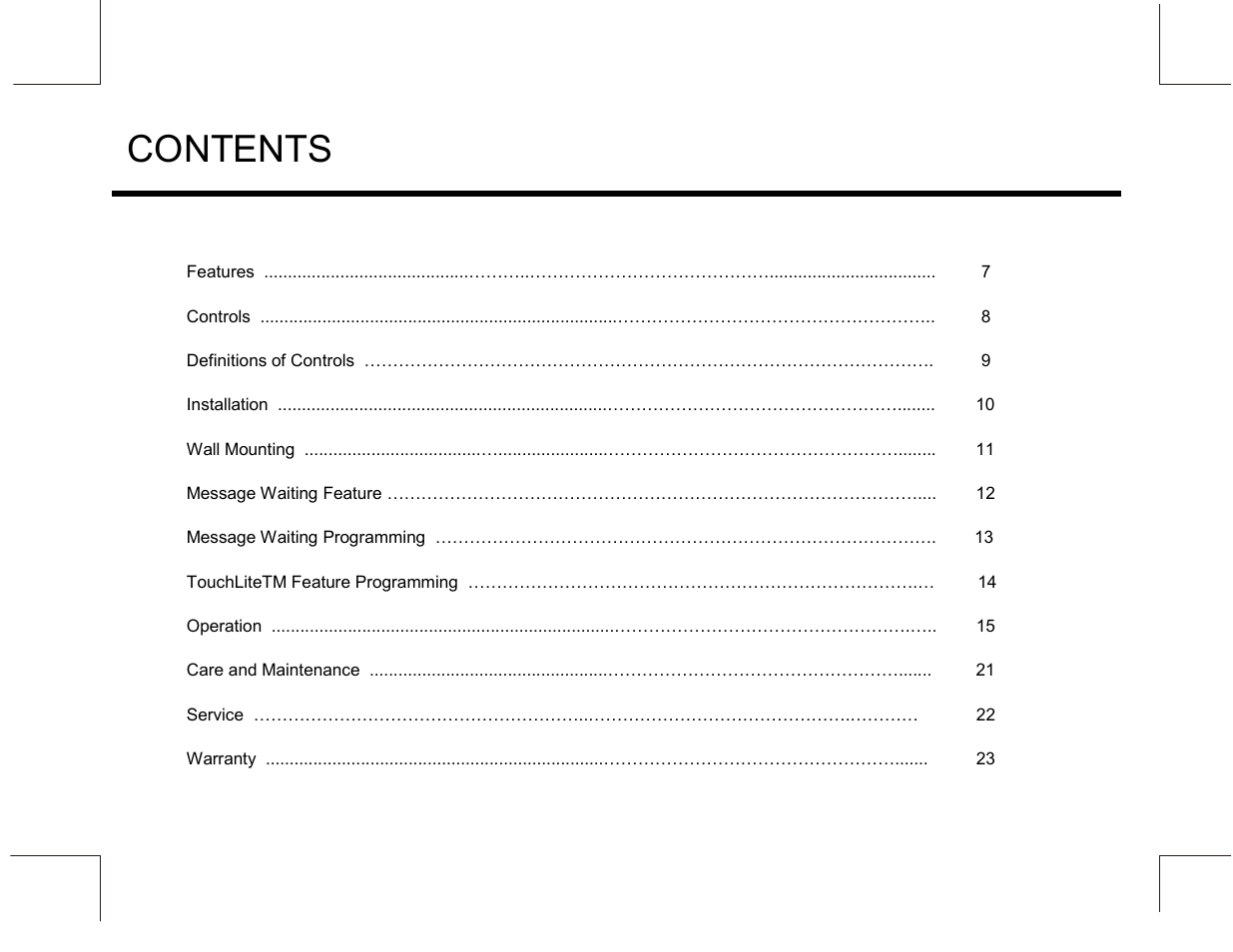 Marquis MW10 User Manual | Page 6 / 23