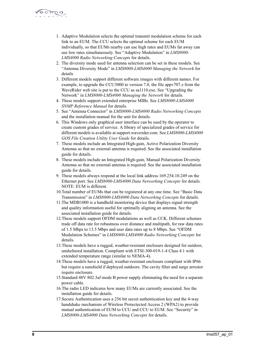 Matrix Hairstyles SUPPORT MATRIX LMS8000 User Manual | Page 8 / 10