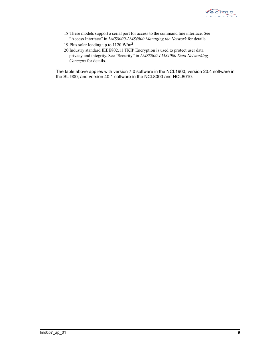 Matrix Hairstyles SUPPORT MATRIX LMS8000 User Manual | Page 9 / 10