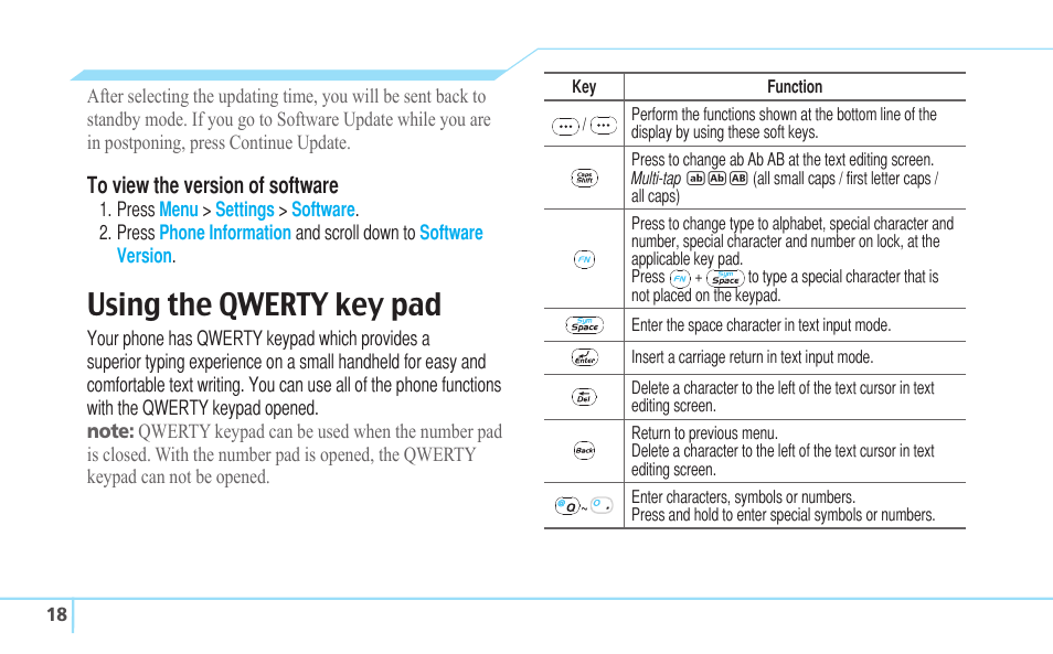 Using the qwerty key pad | Matrix Hairstyles Cell Phone User Manual | Page 18 / 84