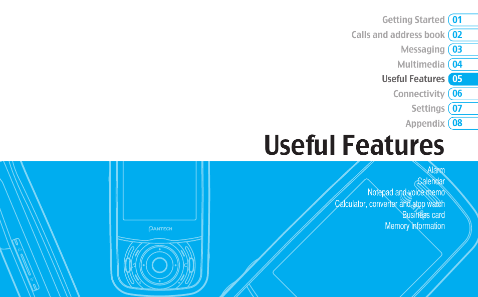 Useful features | Matrix Hairstyles Cell Phone User Manual | Page 57 / 84