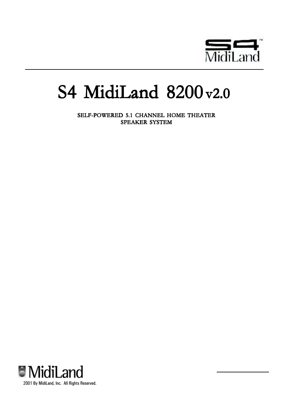 MidiLand 8200 User Manual | 11 pages