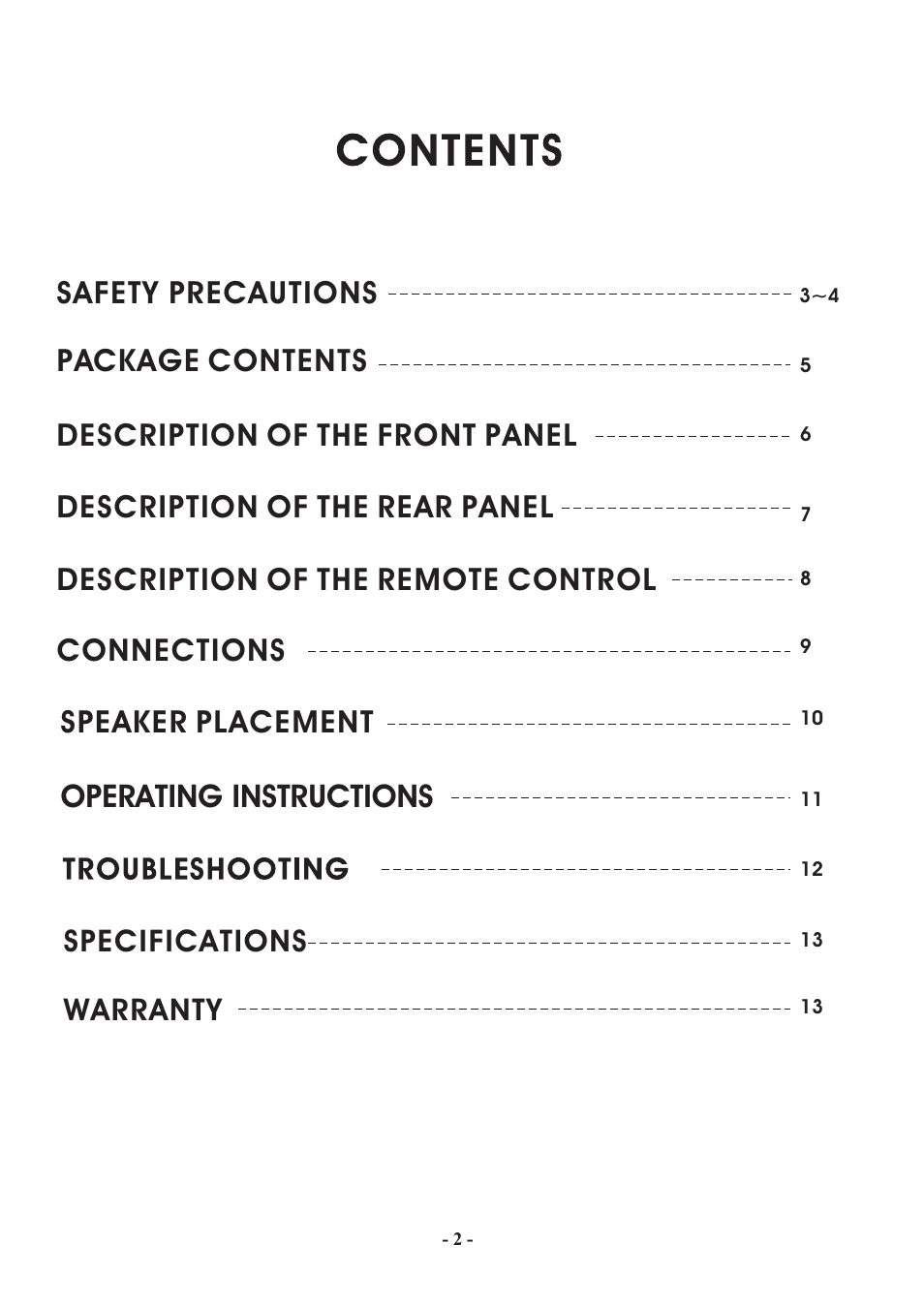 Specifications, Warranty | MidiLand MLi 750 User Manual | Page 2 / 13