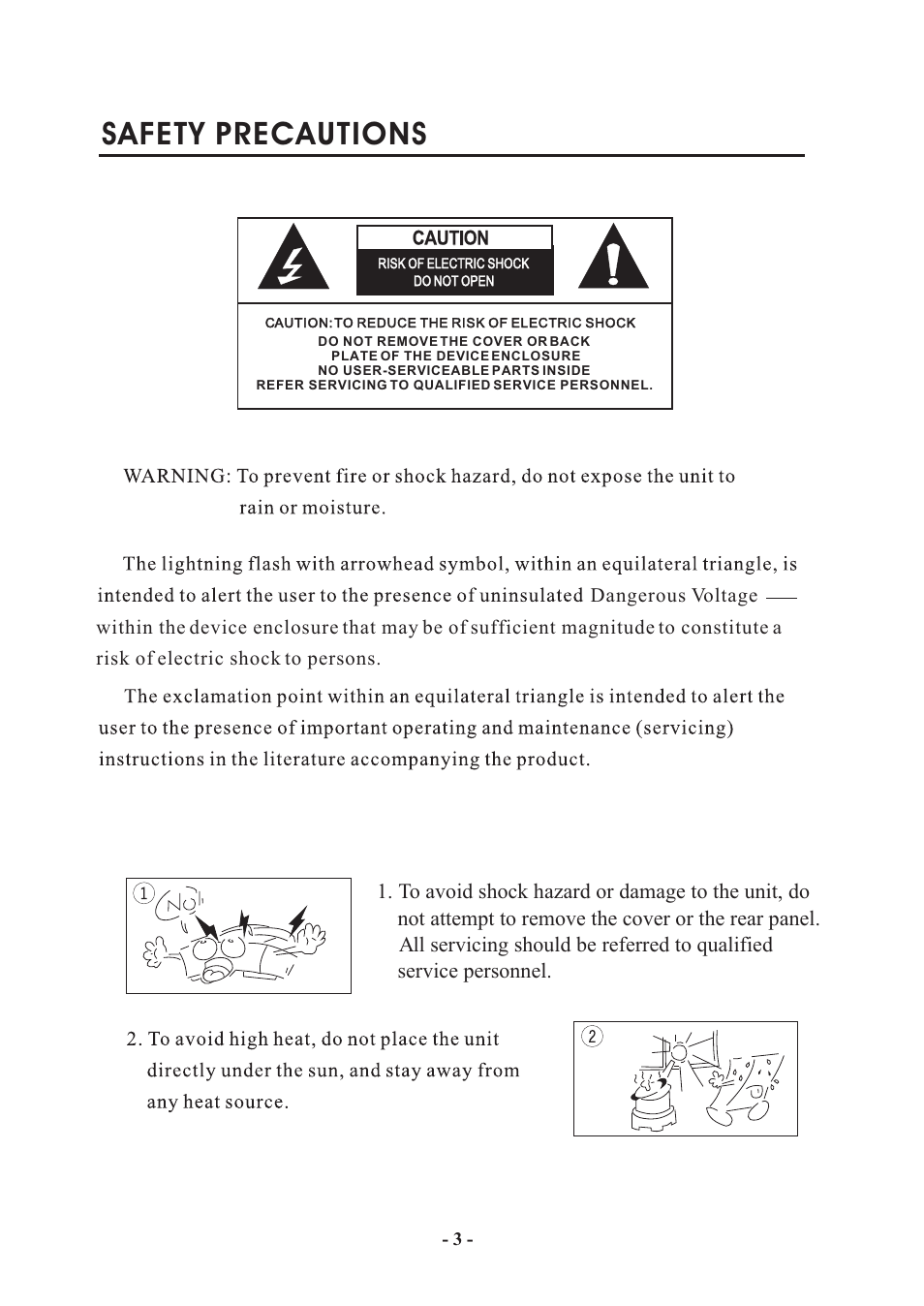 Safety precautions | MidiLand MLi 750 User Manual | Page 3 / 13