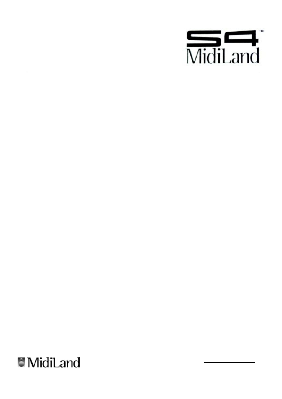 MidiLand S4 3050M User Manual | 7 pages