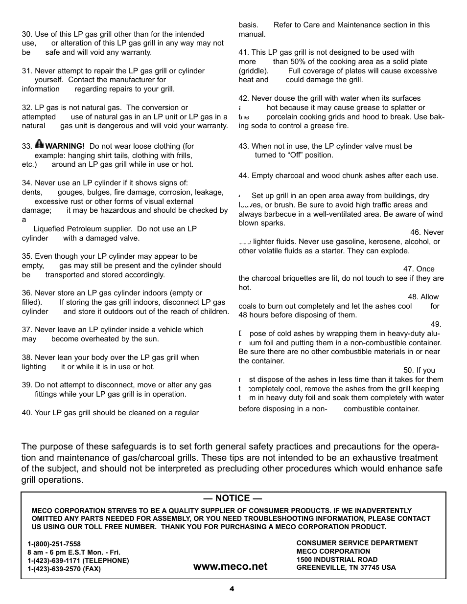 Meco Bonza Deluxe Series User Manual | Page 4 / 35