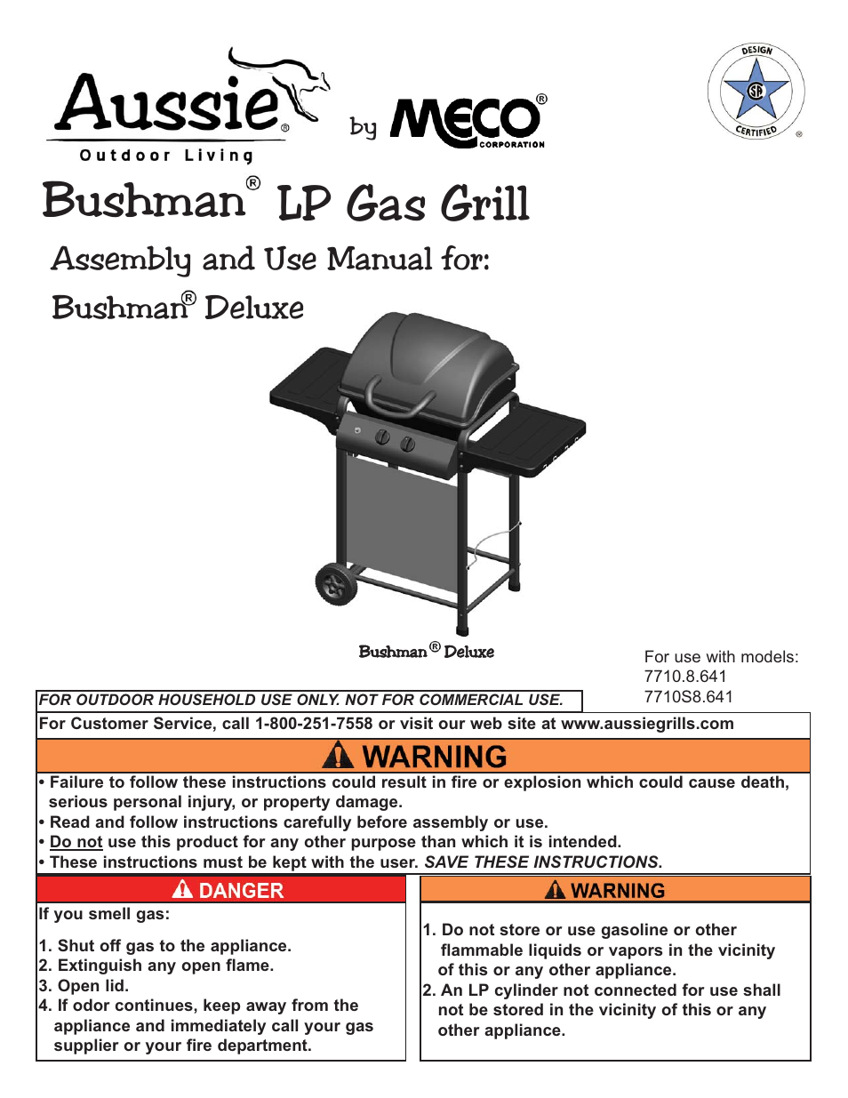 Meco BUSHMAN 7710S8.641 User Manual | 28 pages