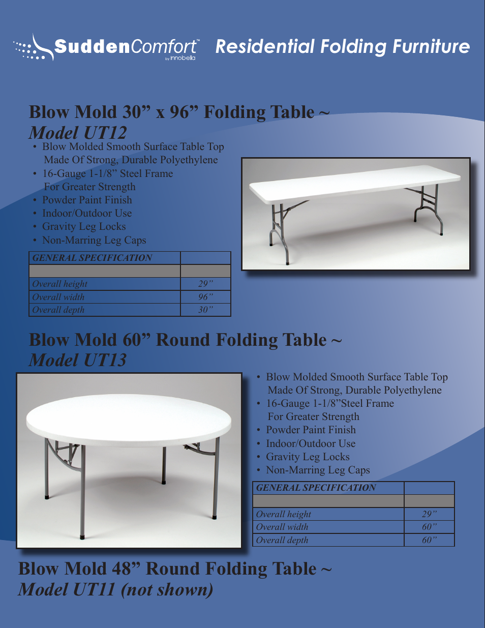 Residential folding furniture | Meco Sudden Comfort E48 User Manual | Page 16 / 23