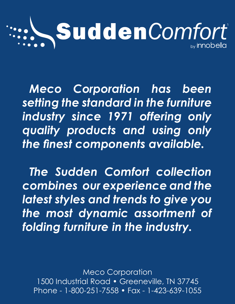 Meco Sudden Comfort E48 User Manual | Page 23 / 23
