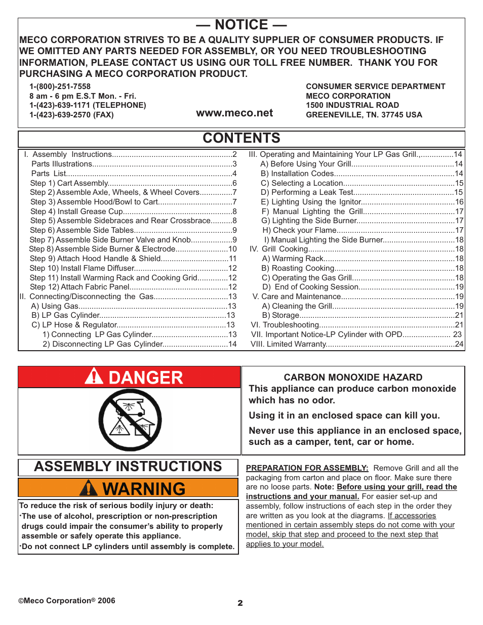 Meco AUSSIE 7900 User Manual | Page 2 / 24