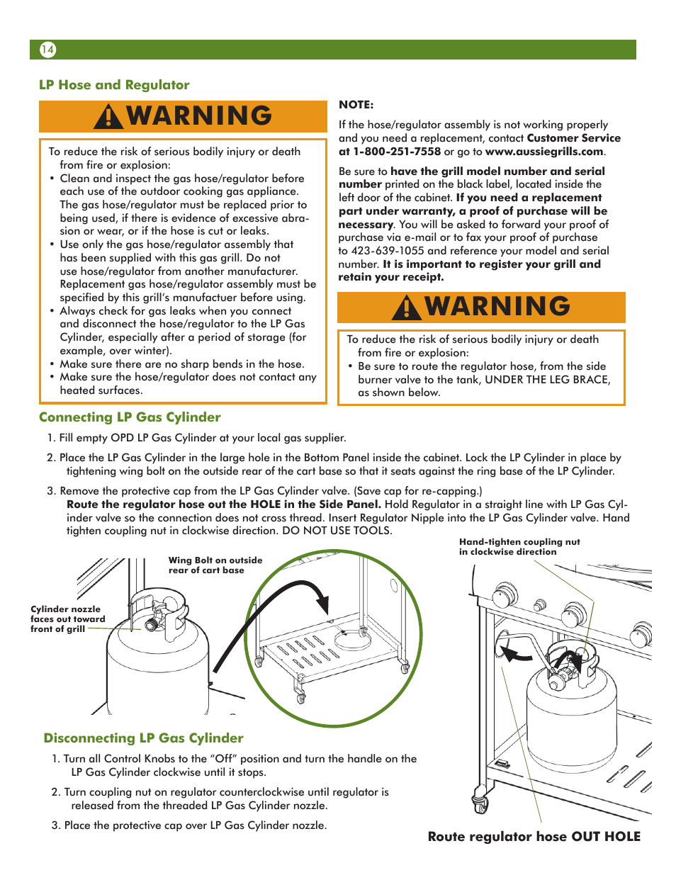 Warning | Meco Assie Vantage LP 67c3c8kk81 User Manual | Page 14 / 36